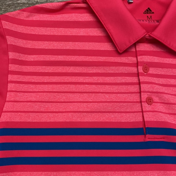 ADIDAS ULTIMATE365 3-STRIPES HEATHERED POLO SHIRT - Picture 8 of 10